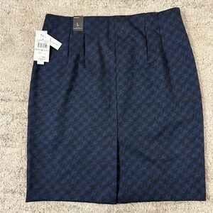 Amanda & Chelsea Blue Houndstooth Pencil Skirt